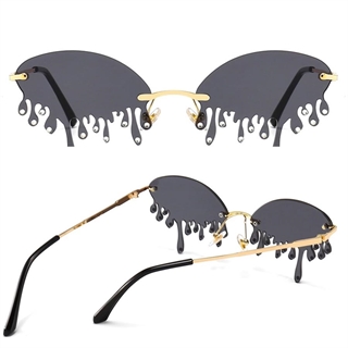 Mode solbrille - Vanddråbe med krystal